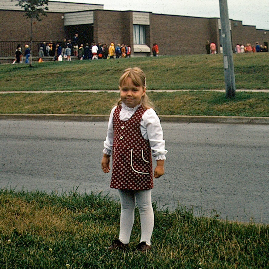 Stephanie Gibeault on her first day of school